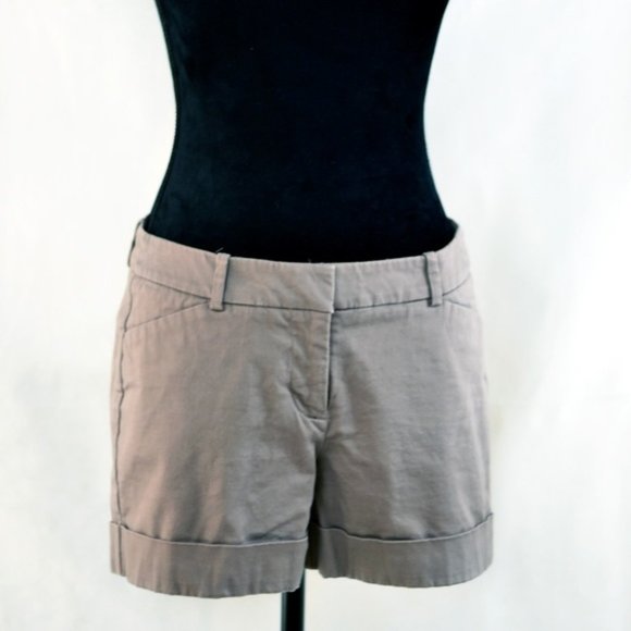 SET Mossimo Stretch Dress Shorts Tan & Black sz 8 - Picture 4 of 6